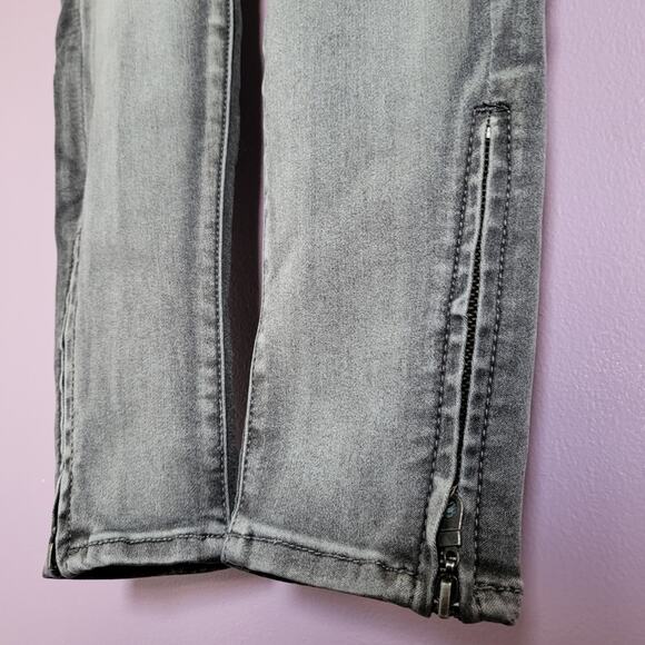 NWT Seven7 Washed Gray Mid Rise Luxury Skin Fit Legging Moto Skinny Jeans - Picture 9 of 16